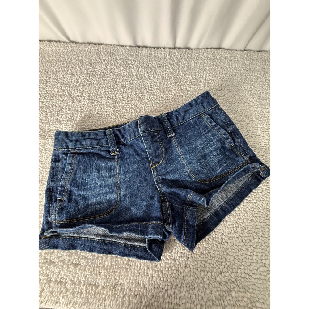 Aeropostale Womens Denim Micro Shorts Dark Wash Low Rise Size 00 Y2K